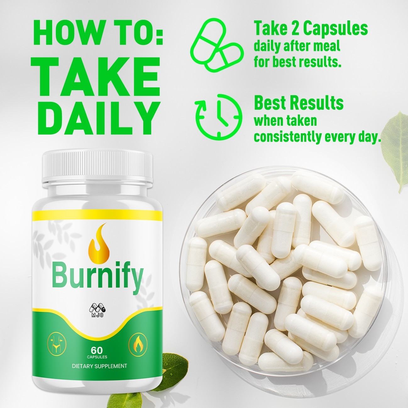 (5 Pack) Burnify Pill Advanced Energy & Fitness Formula Vitamins 300 Capsules
