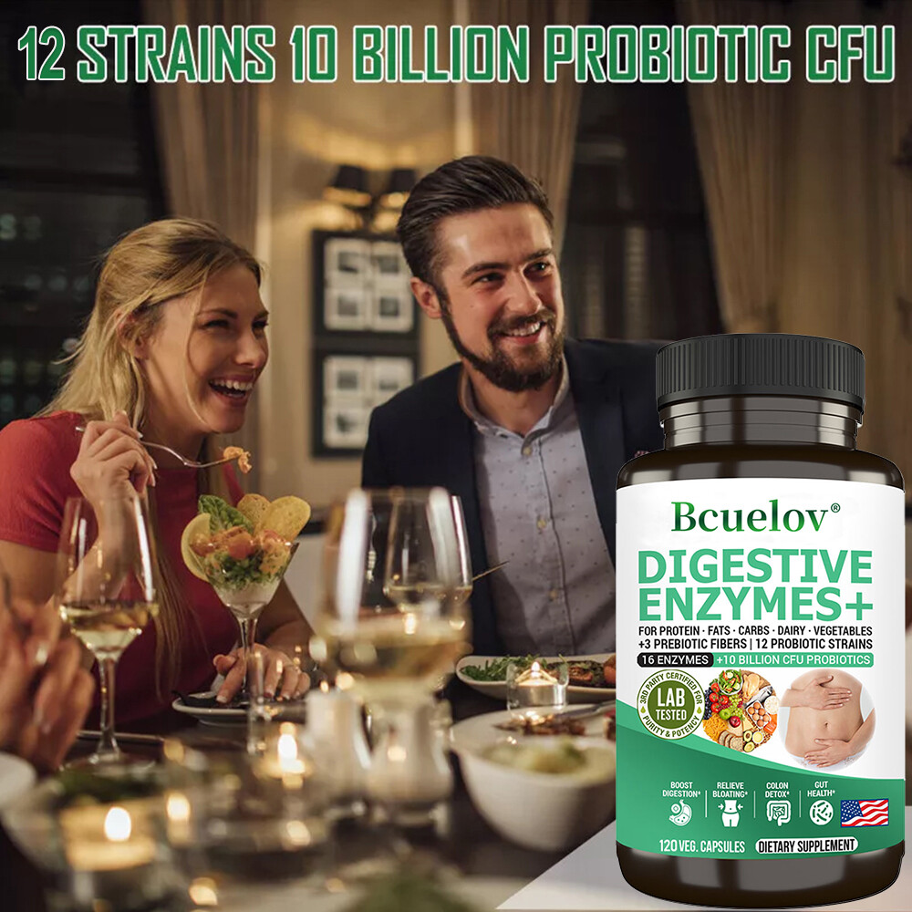 16 Digestive Enzymes Blend 500mg-16 ENZYMES +10 BILLION CFU PROBIOTICS