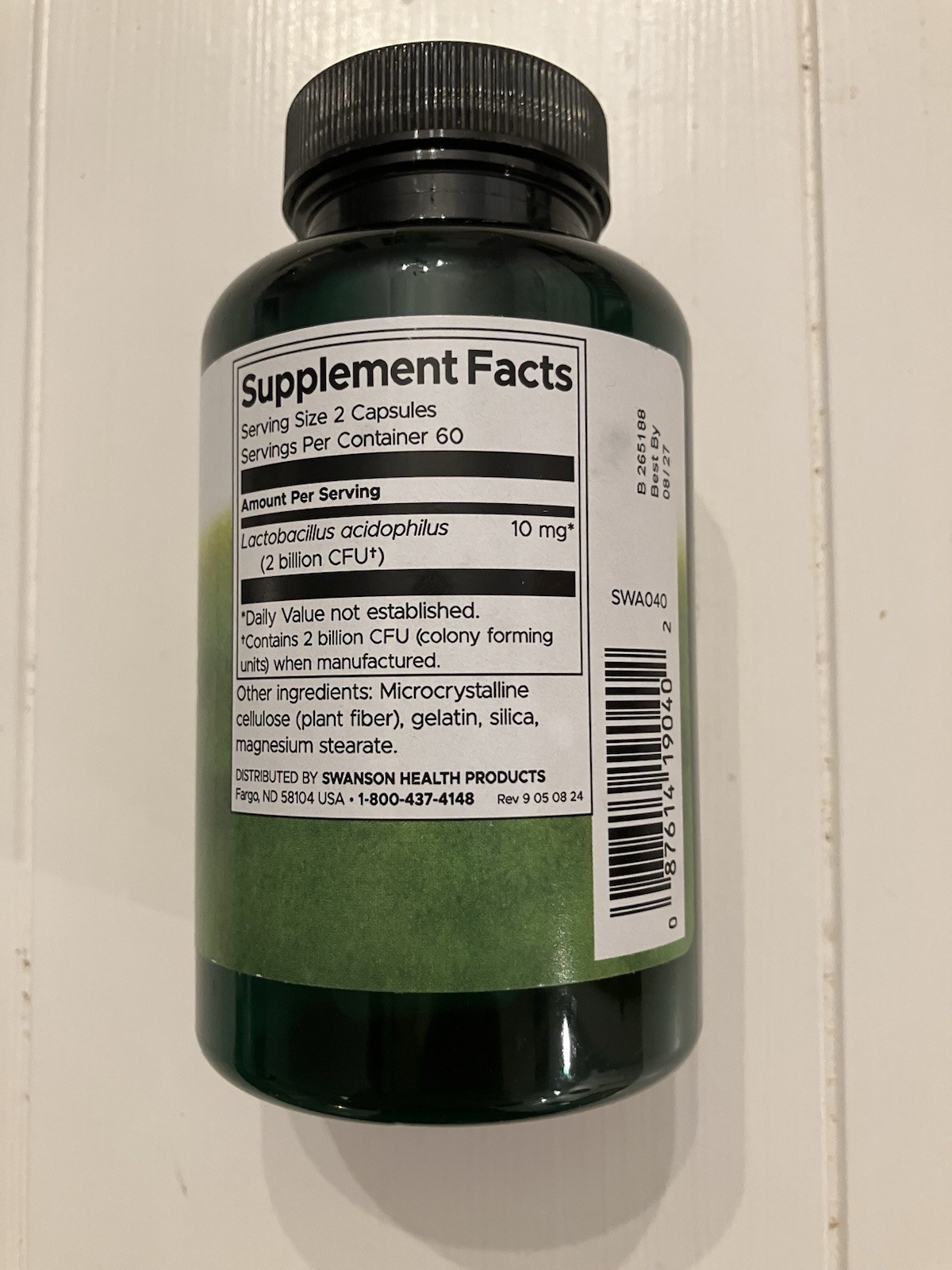 Swanson Probiotic for Daily Wellness 2 Bottles of 120 Capsules