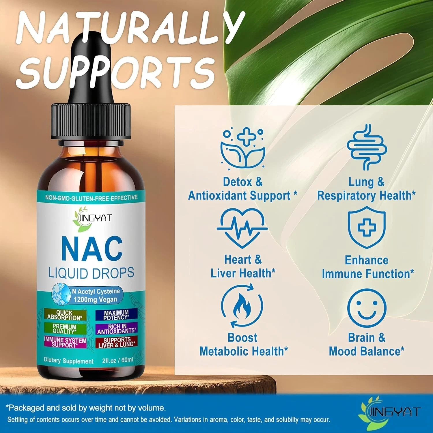 NAC Supplement N-Acetyl Cysteine | High Absorption 2 Fl Oz (Pack of 1)