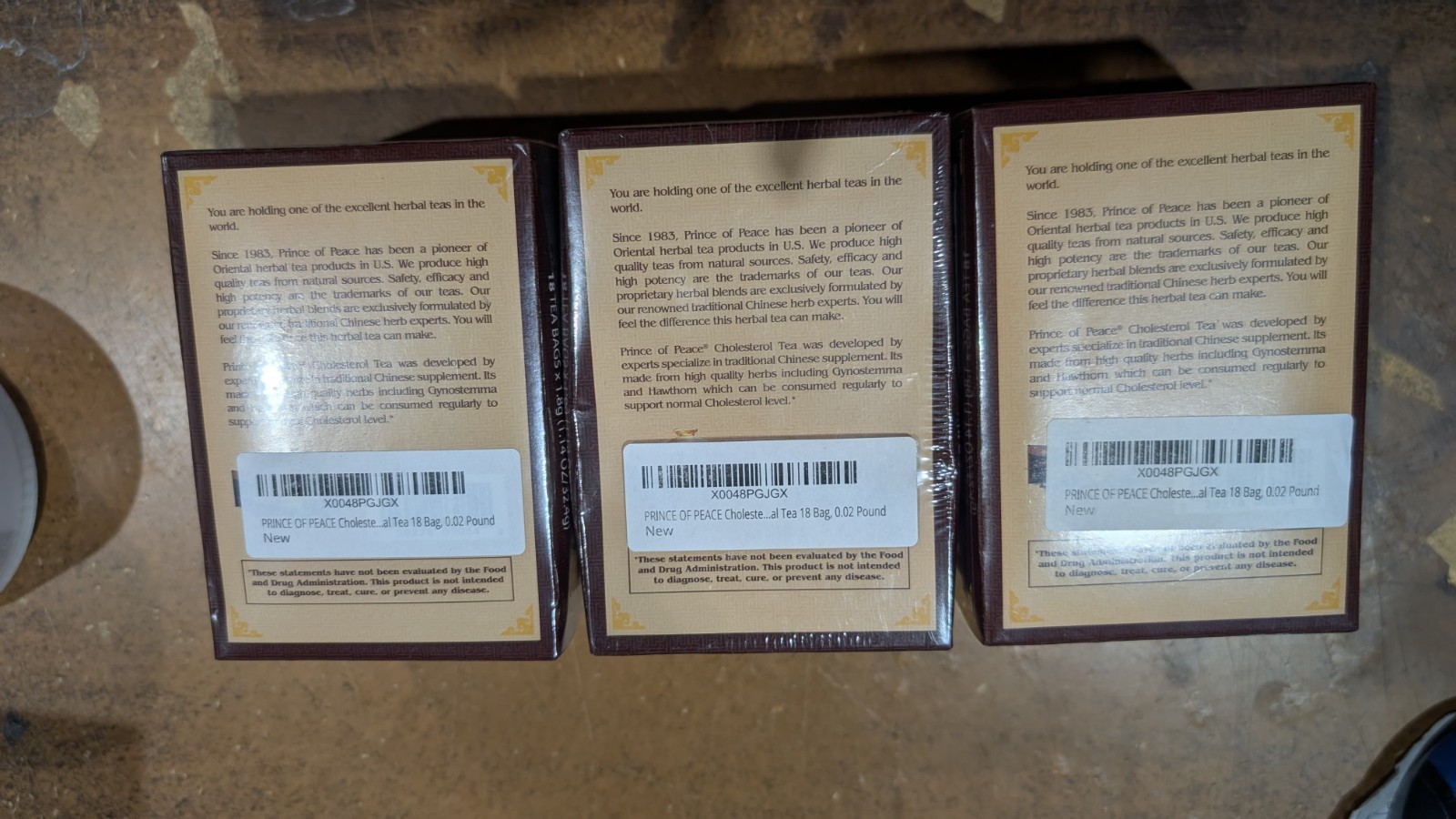 3 Boxes – Prince Of Peace Cholesterol Tea 18 Tea Bags Exp 04/14/2027