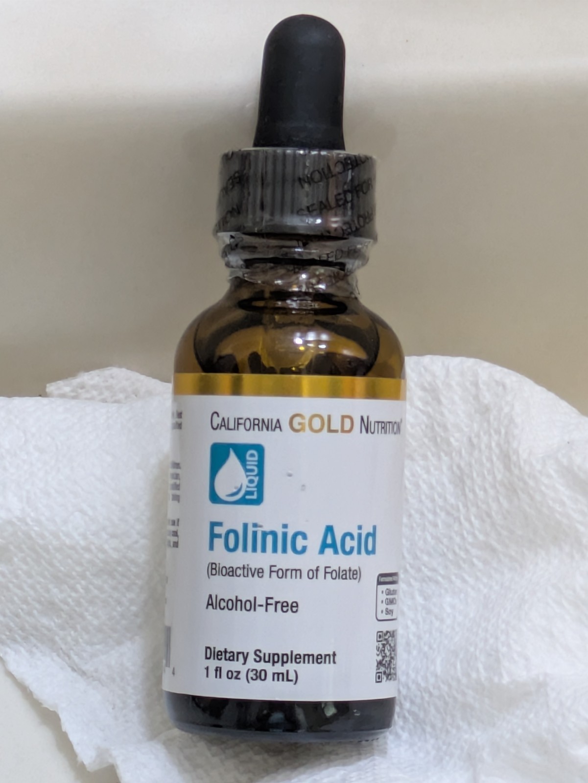 || USA || Folinic Acid 1 fl oz AUTHENTIC California Gold Nutrition Speech Aid