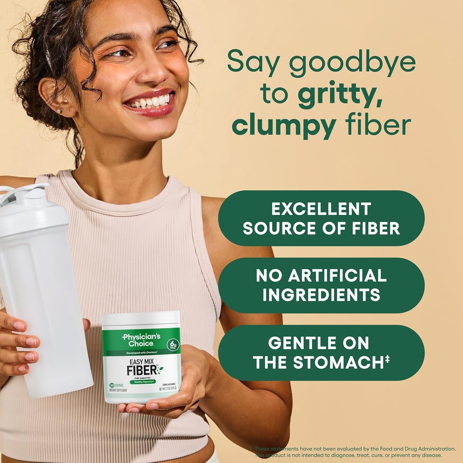 Physician’s CHOICE Easy Mix Fiber for Digestive Health 7.1 Ounce (Pack of 1)