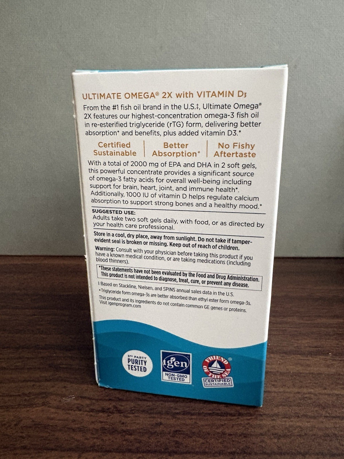 Nordic Naturals Ultimate Omega 3+ 2X with Vitamin D3 2150mg – 60 Gel Caps 08/28