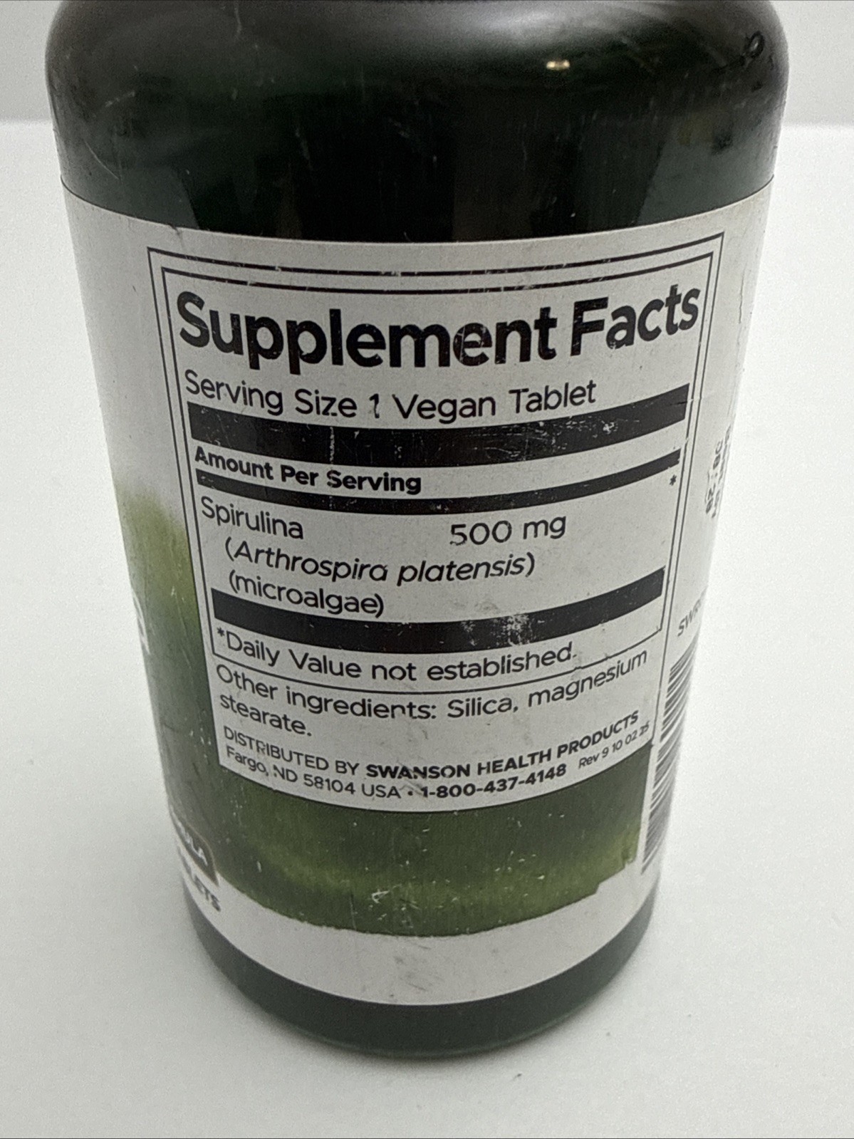 Swanson Spirulina 500 mg 180 Tablets Antioxidant Support BB 08/28