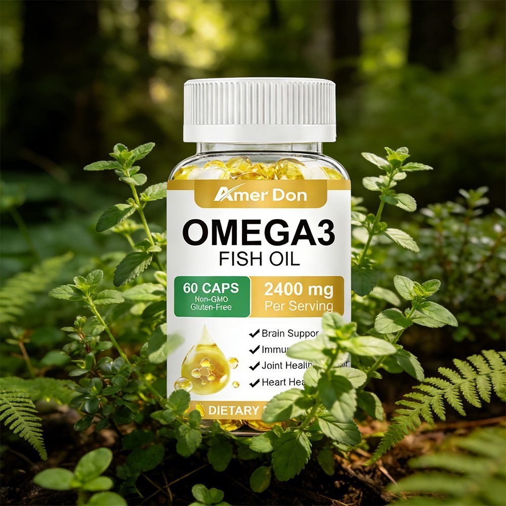 3x Strength EPA & DHA Omega 3 Fish Oil 2400mg, Highest Potency, 60 Softgels
