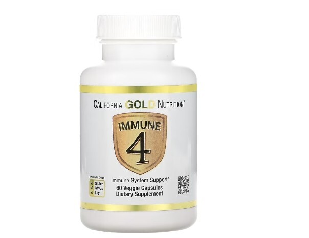 California Gold Nutrition, Immune 4, 180 capsules total (60×3) Veggie Capsules