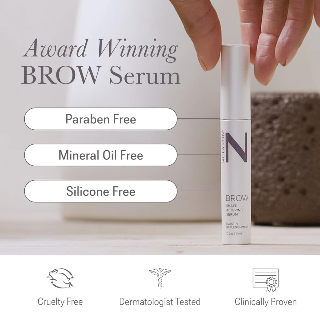 NULASTIN Shape Altering Eyebrow Serum – Brow 0.1 Fl Oz (Pack of 1), Clear