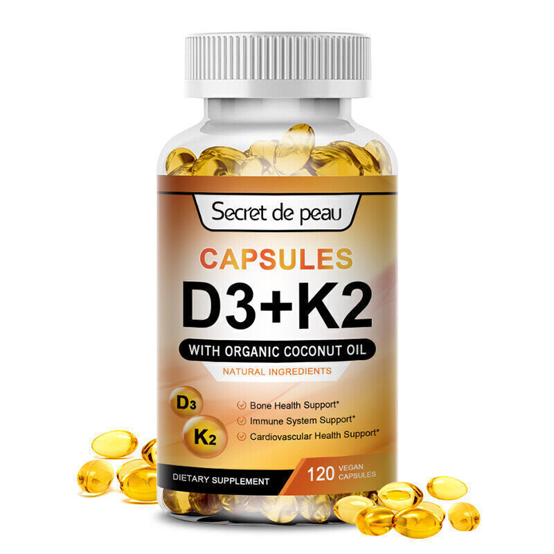 Vitamin K2 (MK-7) 250 MCG with D3 10,000 IU Supplement for Heart and Bone Health