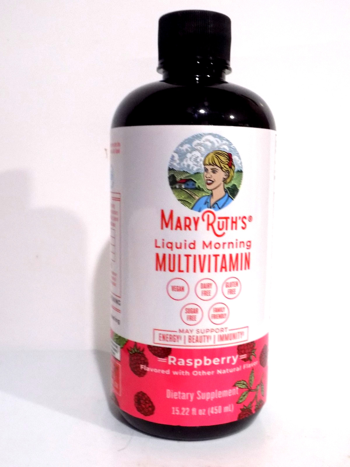 SEALED!~Mary Ruths Liquid Morning Multivitamin Raspberry 15.22oz EXP 09/27