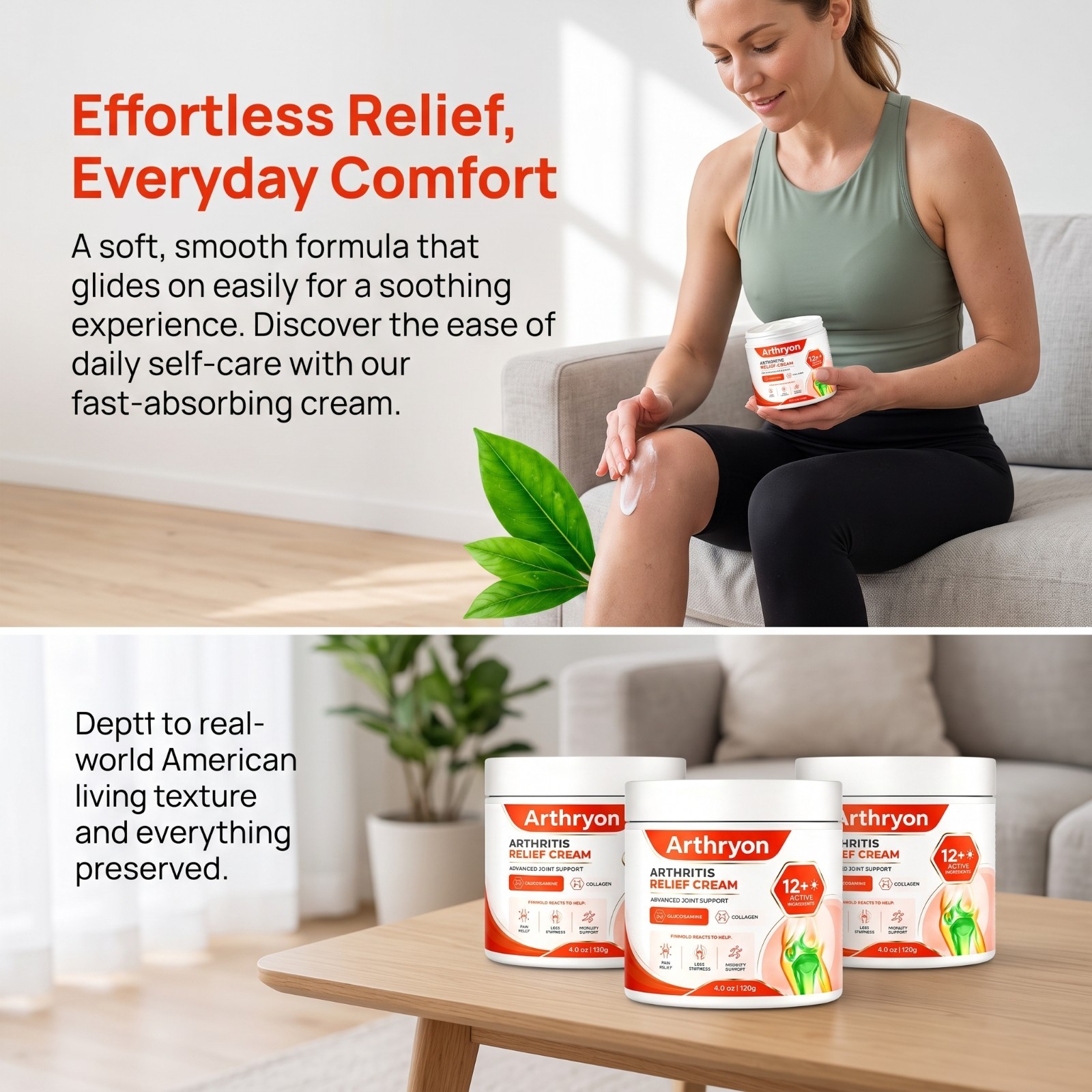 Arthryon Arthritis Relief Cream Glucosamine Collagen Joint Support Cream 120g