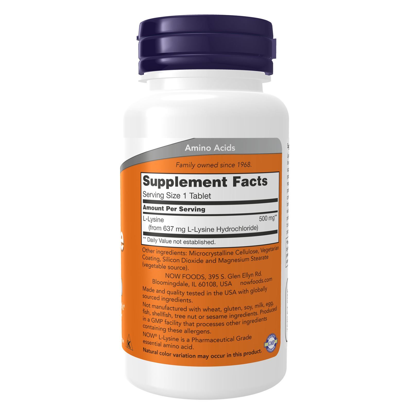 NOW FOODS L-Lysine 500 mg 100 Tablets