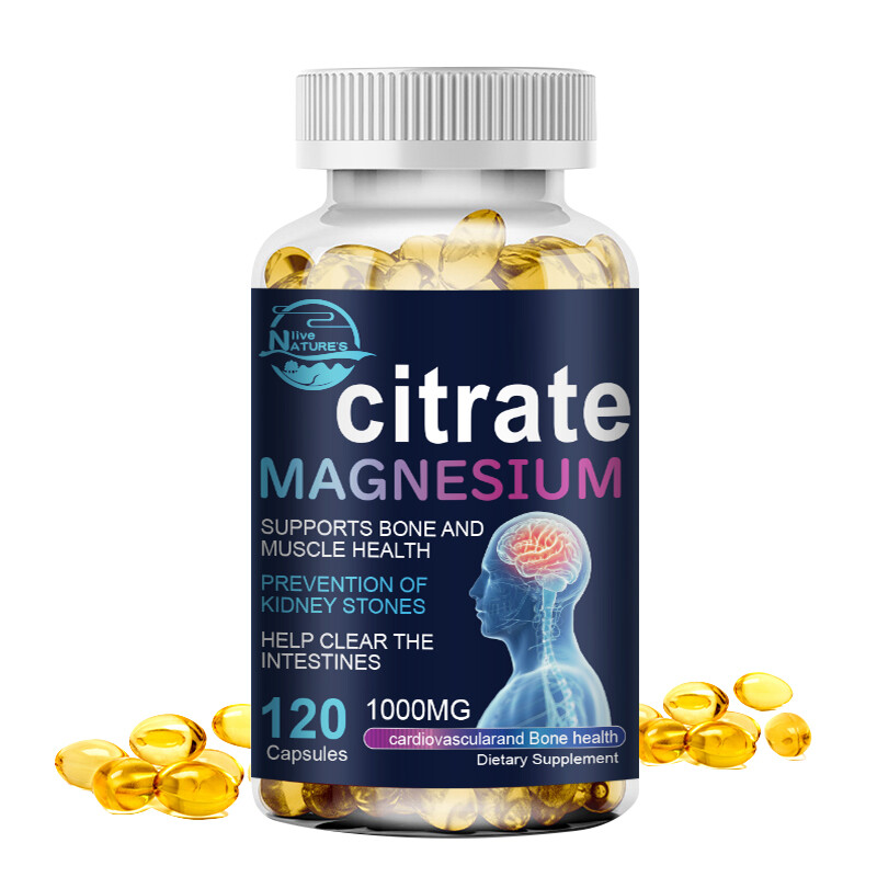 Magnesium Citrate Capsules – Constipation Relief & Muscle Cramp Prevention 120pc