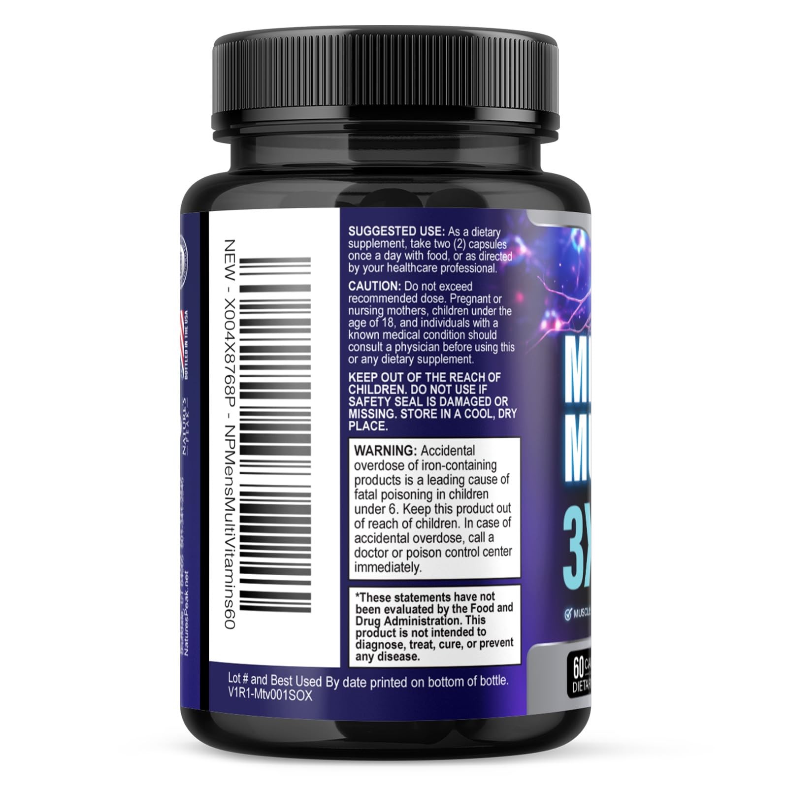 Men’s Multivitamins Supplement – Complete Daily 60 Count (Pack of 1)