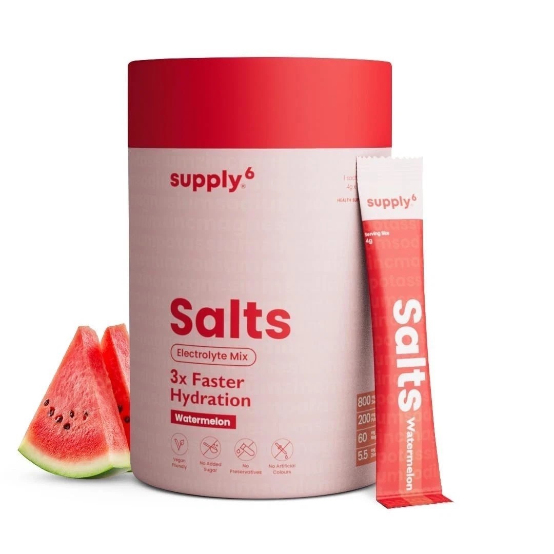 Supply6 Salts | Electrolyte Mix | Zero Added Sugar, (36 Servings, Watermelon) a7