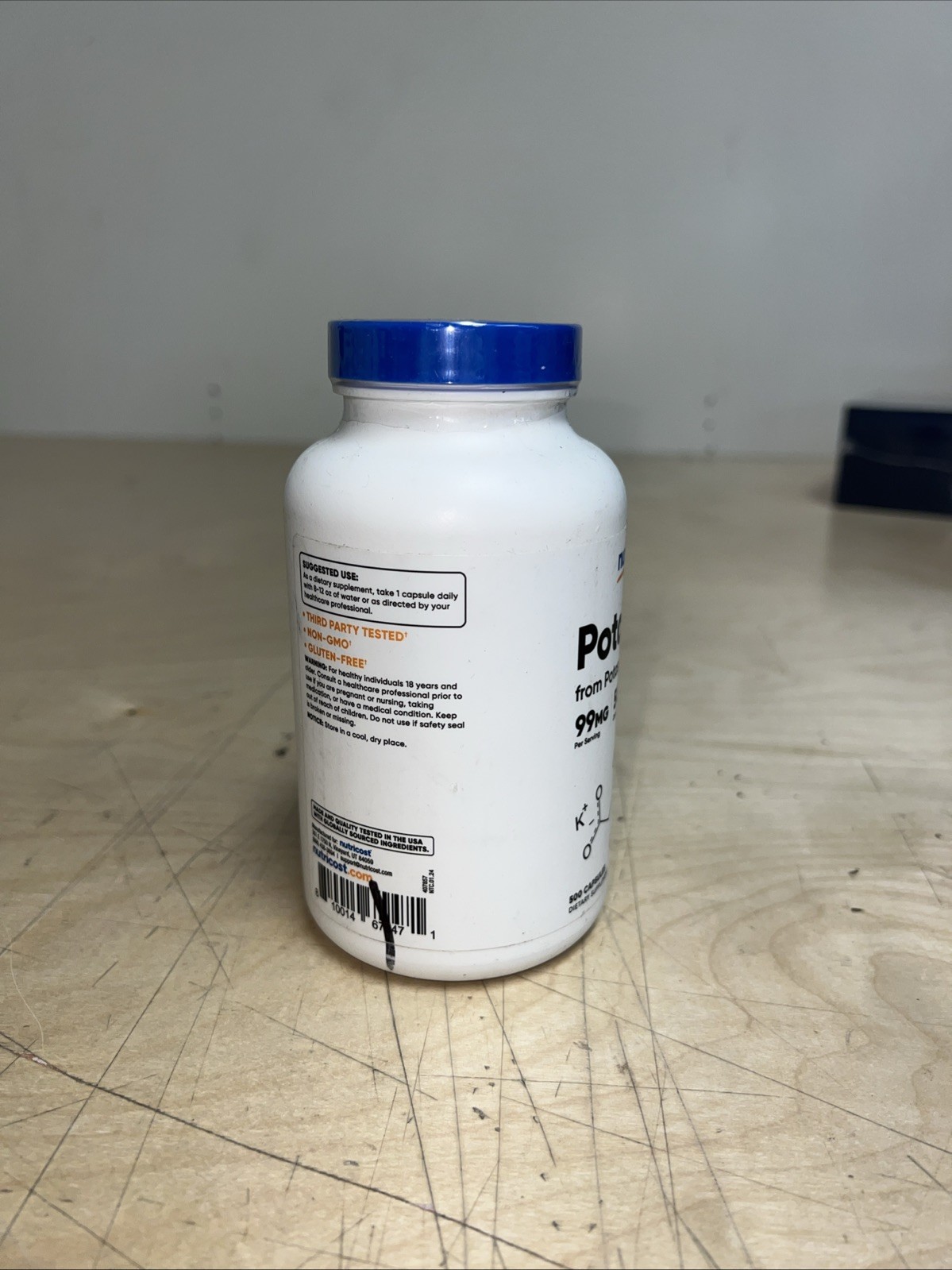 Nutricost Potassium Citrate 99mg, 500 Capsules Gluten Free & Non-GMO exp 03/2028