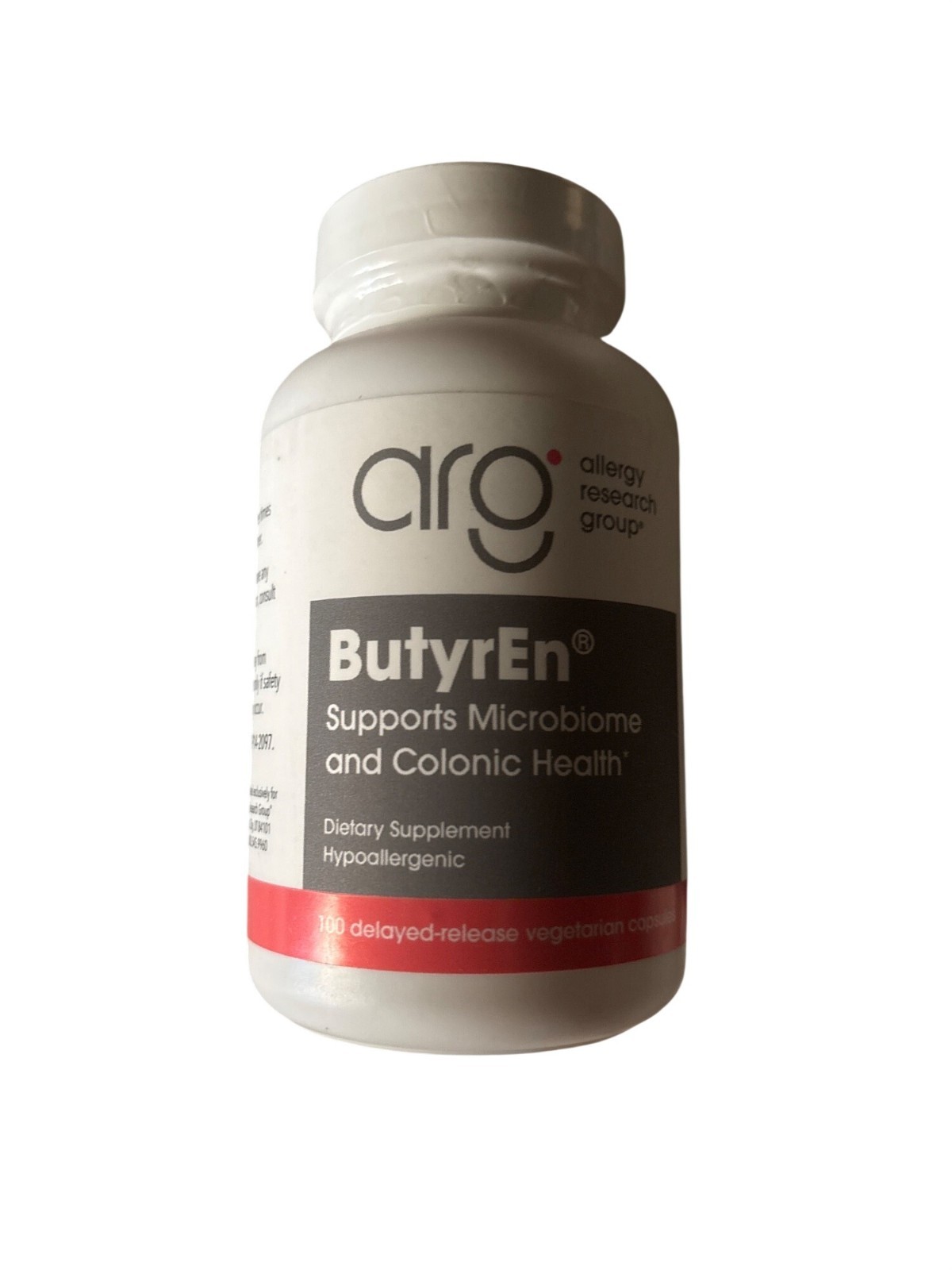 ARG Allergy Research Group ButyrEn 100 Veg Capsules 10/26