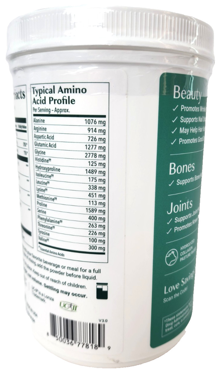 Collagen: 4 Clinically-Supported Peptides VERISOL®, FORTIGEL®, UC-II®, FORTIBONE