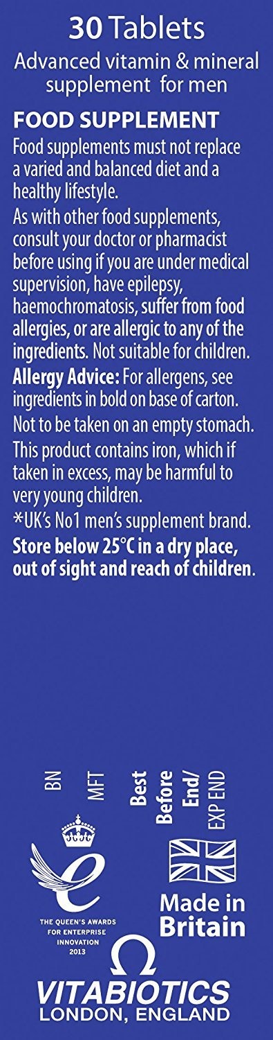VITABIOTICS WELLMAN CONCEPTION 30 TABLETS by VITABIOTIC
