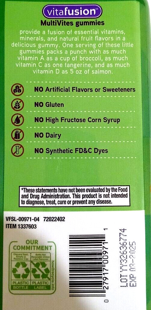 Vitafusion MultiVites 260 Multivitamin Gummies Daily Health Support EXP 03/2025