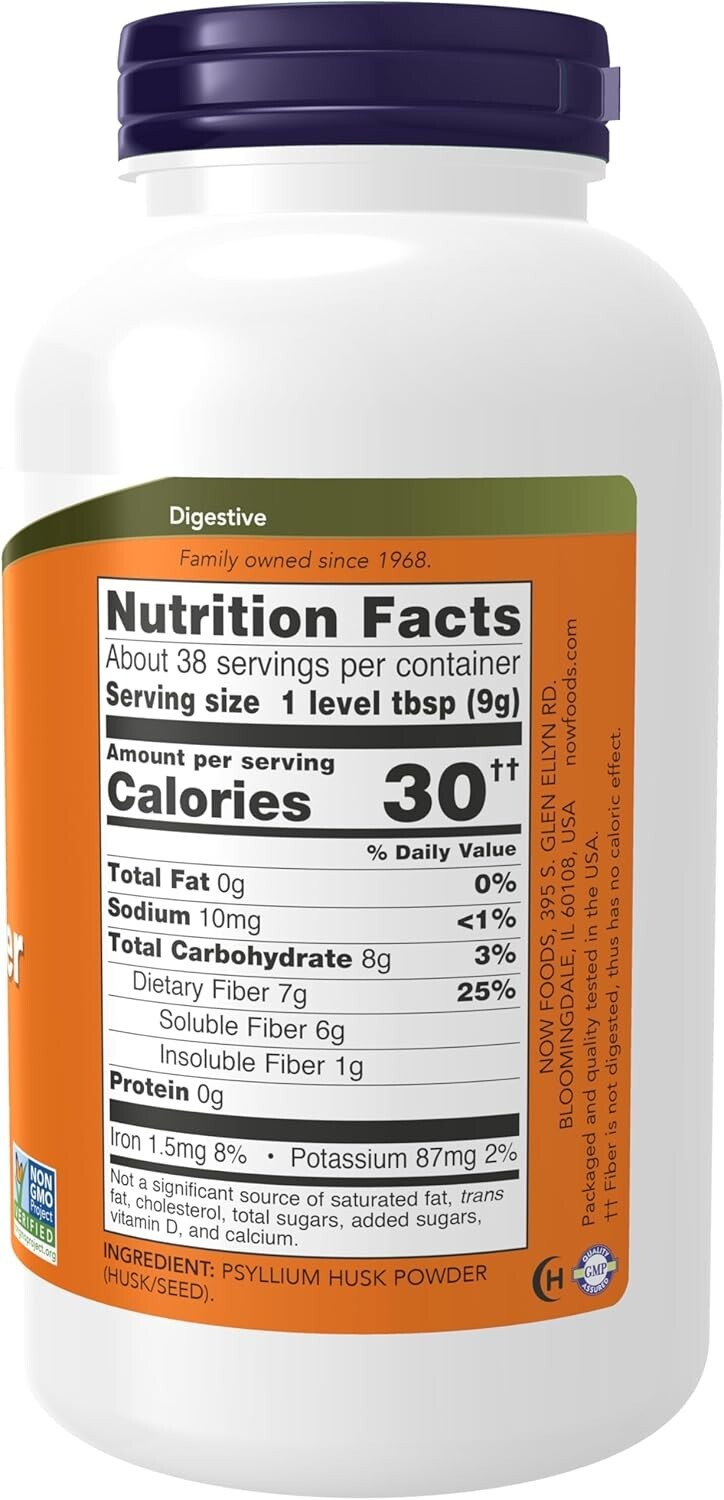 NOW Foods (3 PACKS) , Psyllium Husk Powder, 12 oz (340 g)
