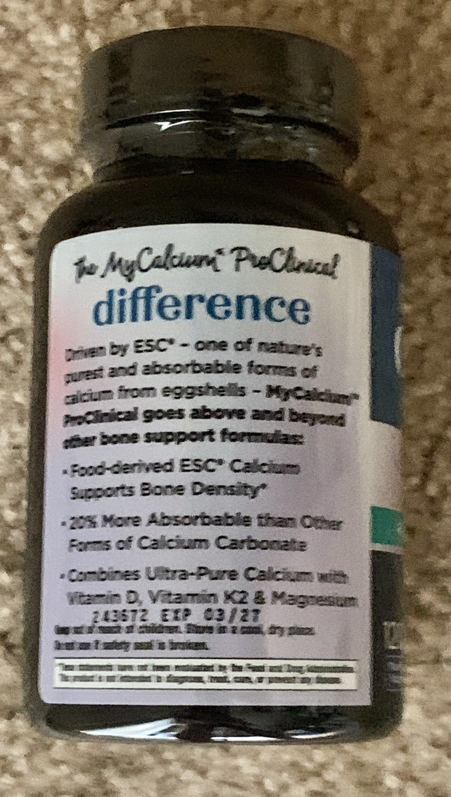 Purity Products *MY CALCIUM PRO CLINICAL* 120 Tablets NEW & SEALED EXPIRES 3/27.