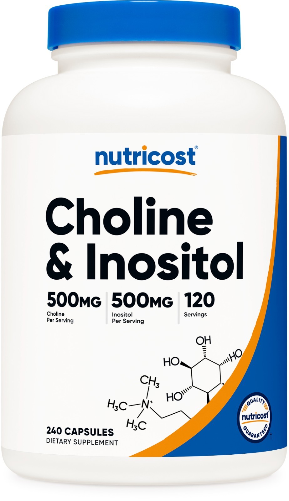Nutricost Choline & Inositol Supplement (1,000mg) 240 Capsules – 120 Servings