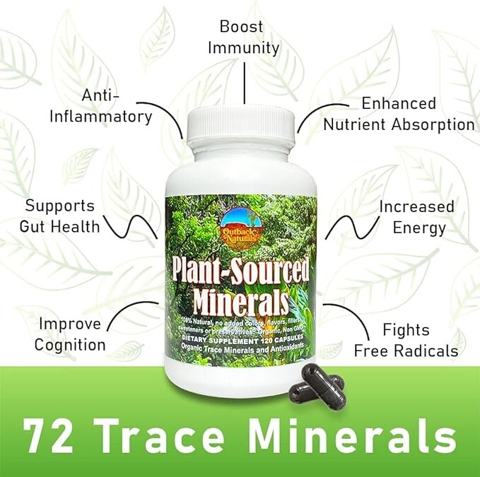 Plant-Sourced Minerals 120ct (Organic Trace Minerals and Antioxidants)