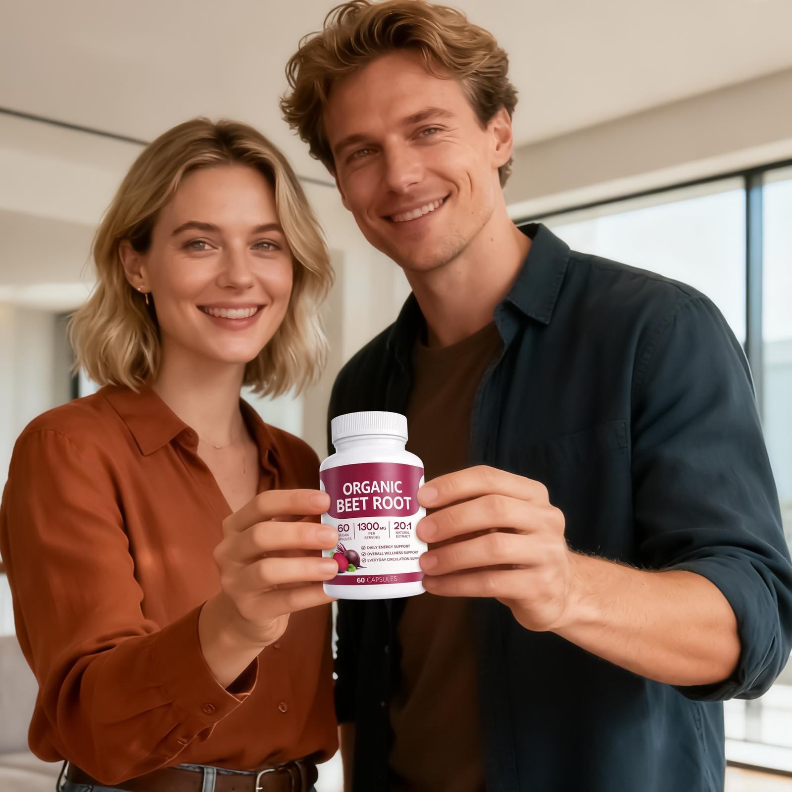 Beet Organic Root Capsules , Purely Natural , Supports Circulatory Wellness