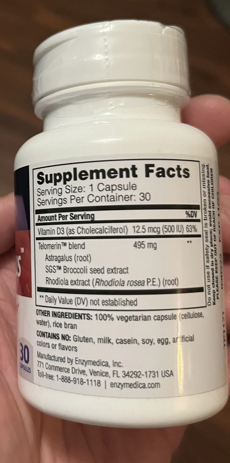 Enzymedica, Telomere Plus, 30 Capsules, Health & Wellness