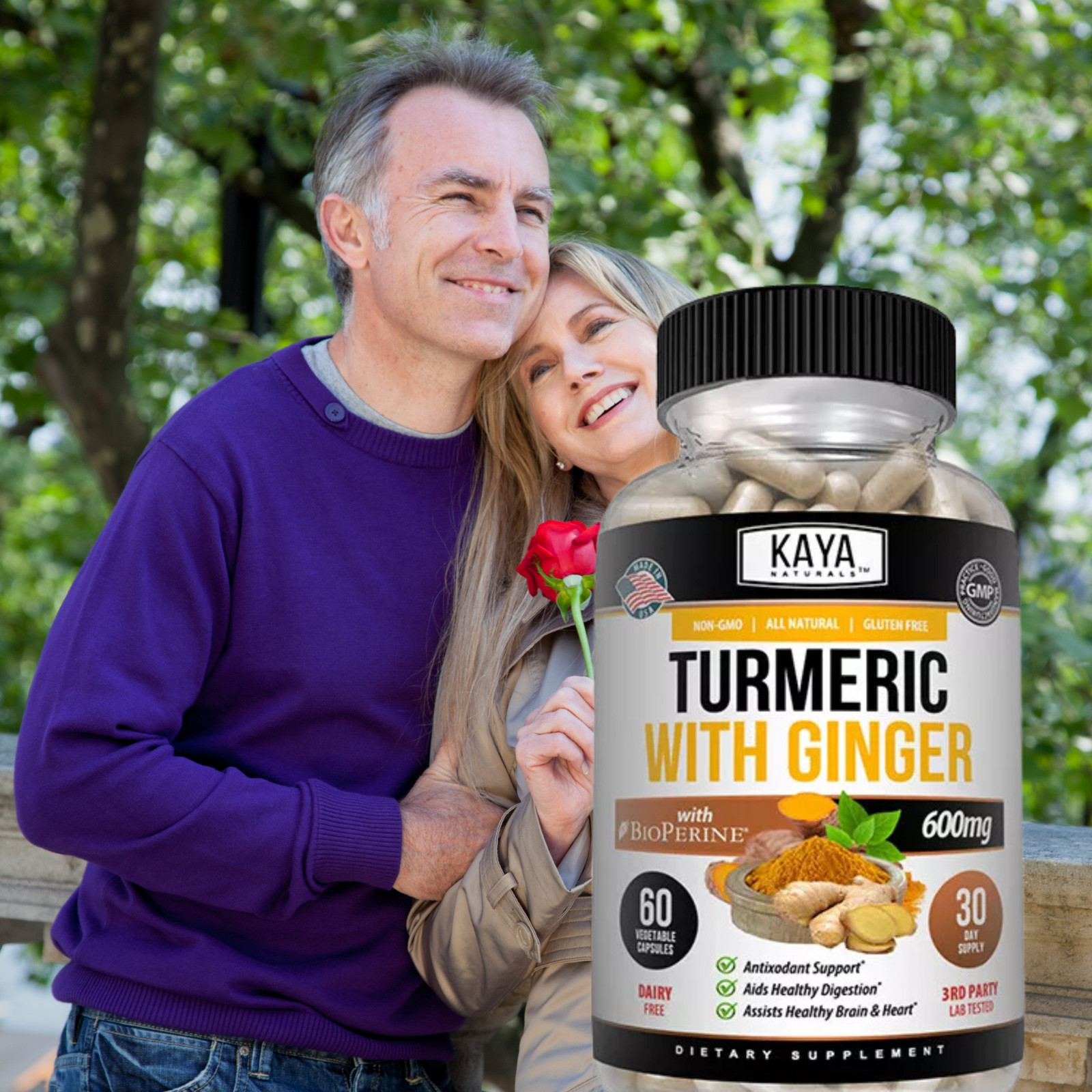 Turmeric Curcumin with Ginger + Black Pepper, Joint Pain Maxx Strength Capsules