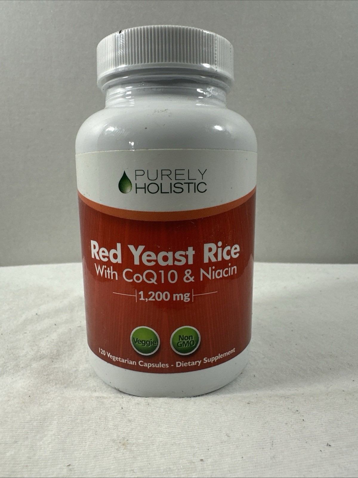 Purely Holistic Re d Y east R ice 1200mg w/ CoQ10 & Niacin 120 VegCaps 9/27
