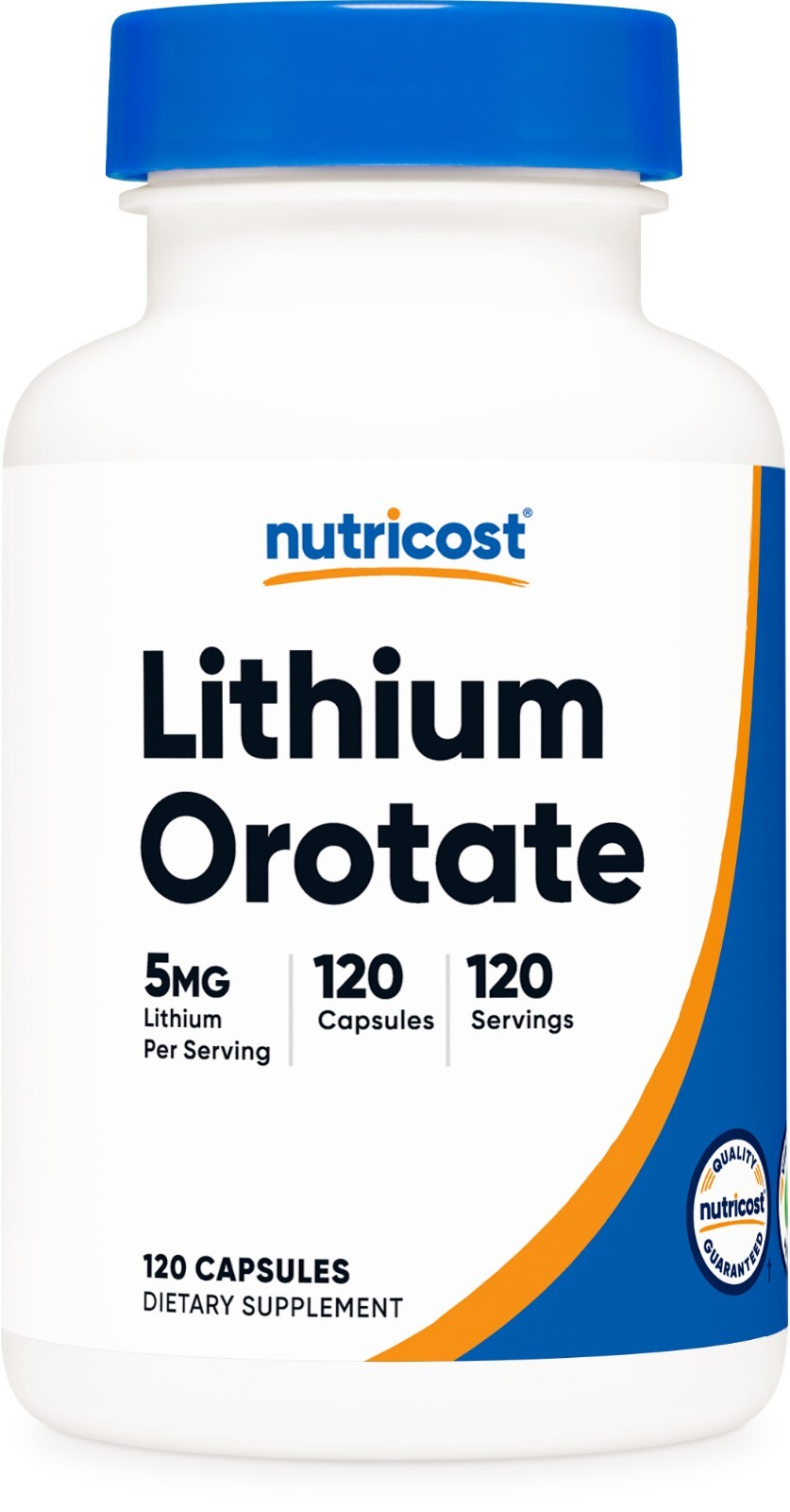 Nutricost Lithium Orotate 5mg, 120 Capsules – Non-GMO, Gluten Free