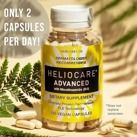 2 Packs Heliocare Advanced Nicotinamide B3 Skin Health 120 Capsules Exp: 07/2027