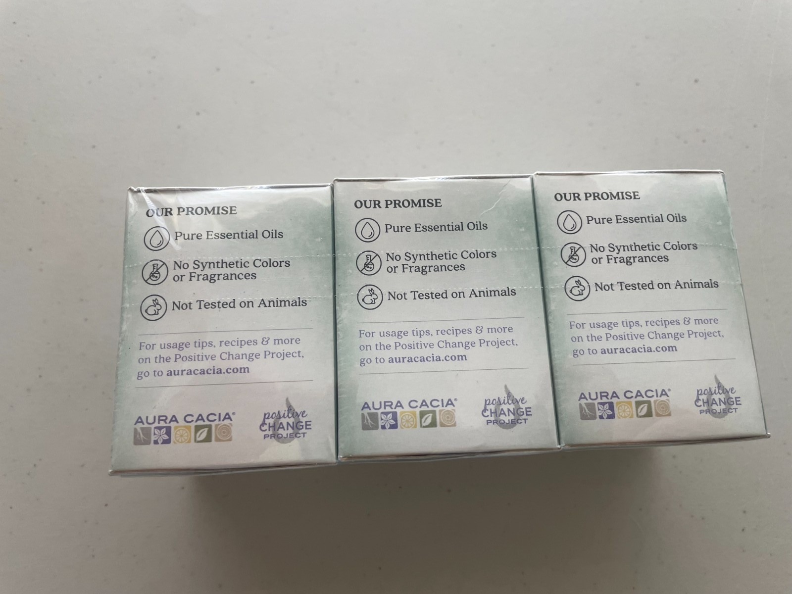 3 Boxes Aura Cacia Aromatherapy Shower Tablets Eucalyptus 3 Tablets Per Box