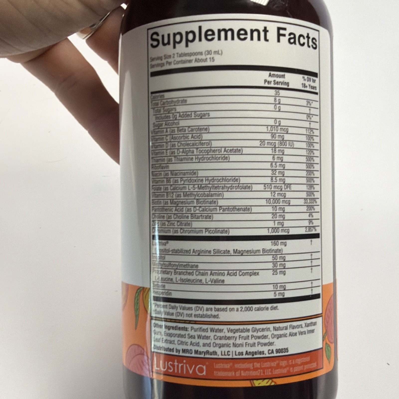 Mary Ruth’s Organics Liquid Multivitamin+Hair Growth Exp 11/2027 15.22 Fl Oz New
