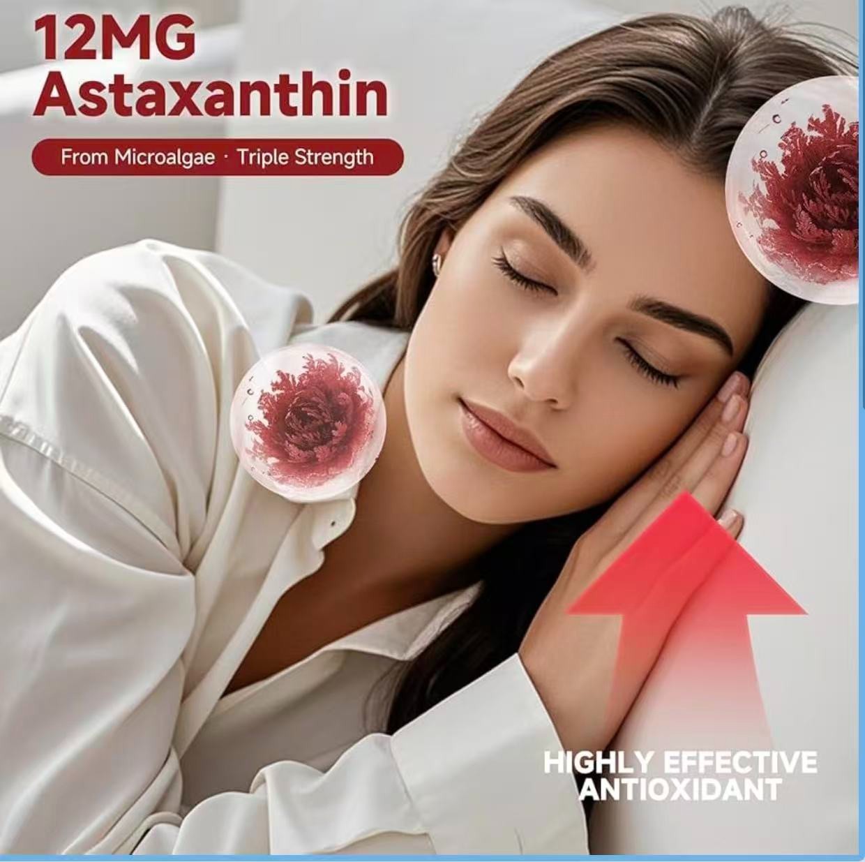 4 pcks Premium Astaxanthin Antioxidant Supplements 12mg, 120 Softgels