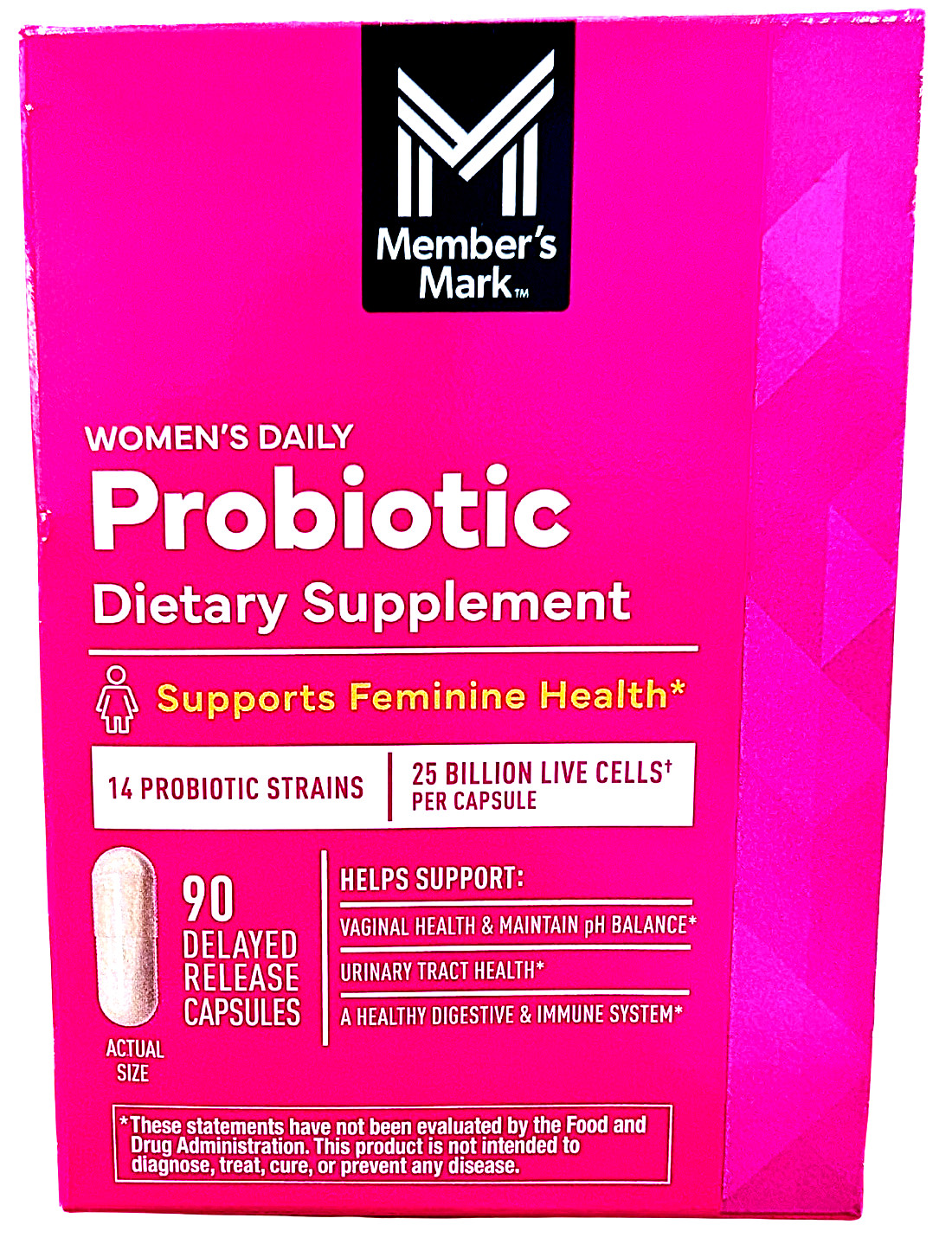 Member’s Mark Women’s Daily Probiotic Capsules 90 Count EXP 09/2026