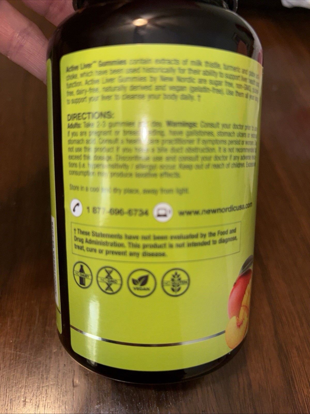 New Nortic Active Liver Gummies, Peach & Mango, 60 Gummies, EXP 03/28