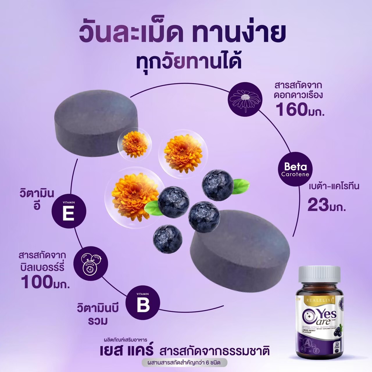 Yes Care eye care dietary supplement marigold extract lutein 30 tablets