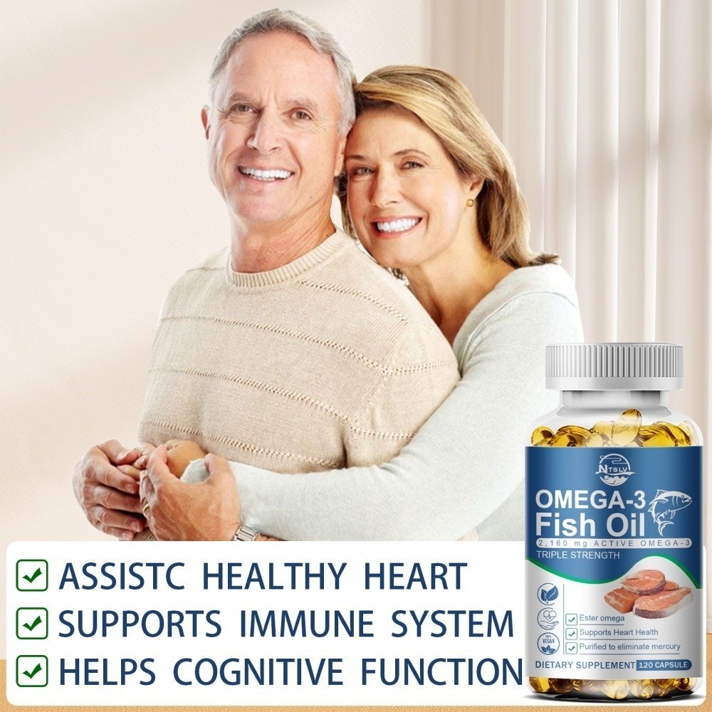 120pc Omega 3 Fish Oil Capsules 3x Strength 3600mg EPA & DHA,Highest Potency