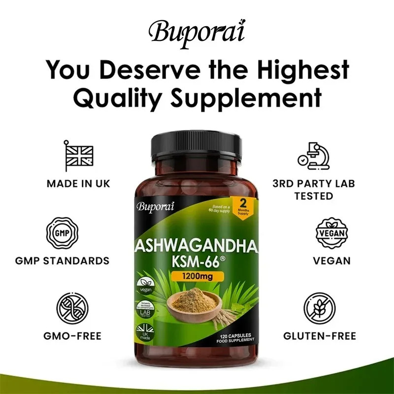 Ashwagandha KSM-66 1200mg 240pcs,For Mood, Absorption,Increase Physical Strength