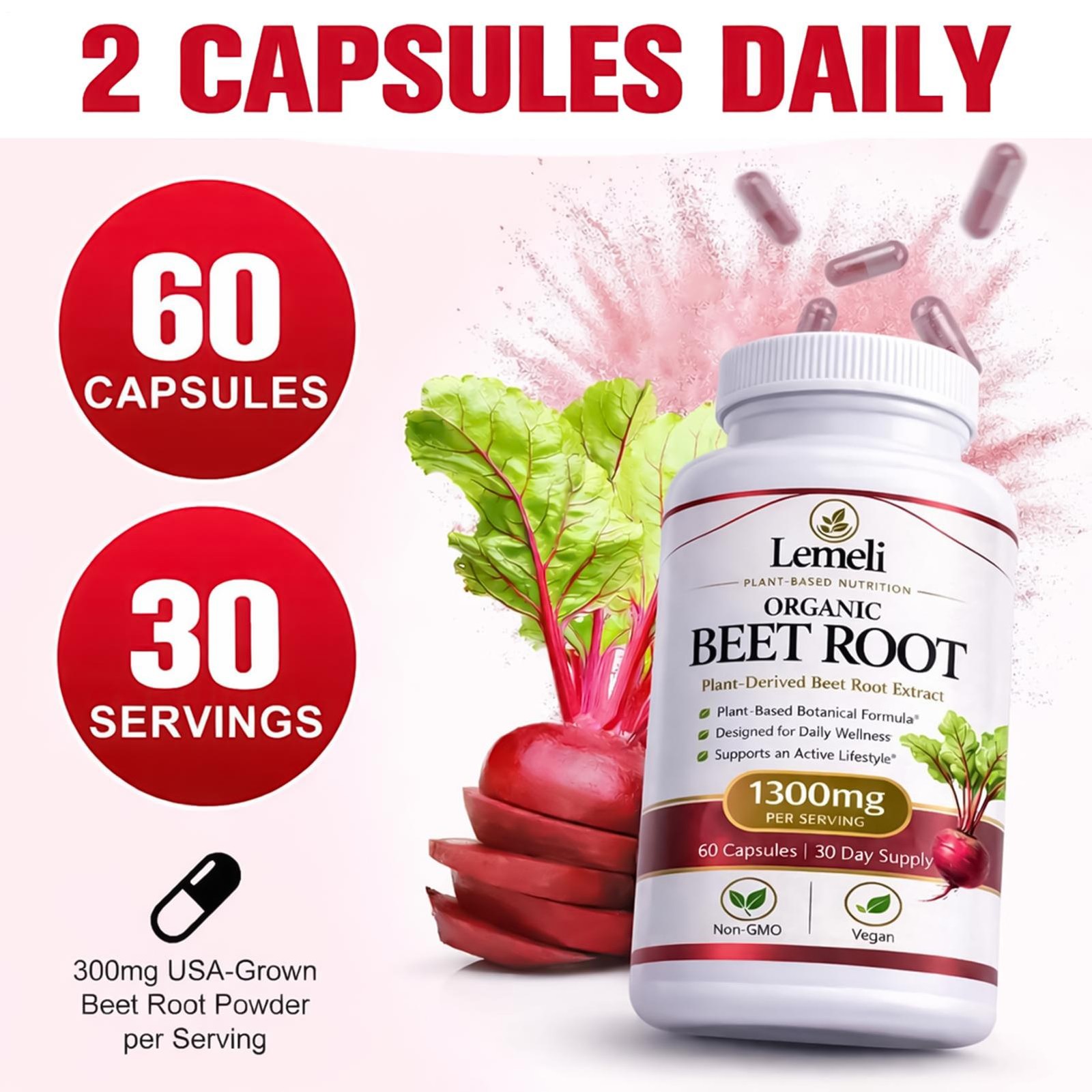 Plant Beetroot Lemeli – Based Daily Wellness Supplement – Antioxidant Blend