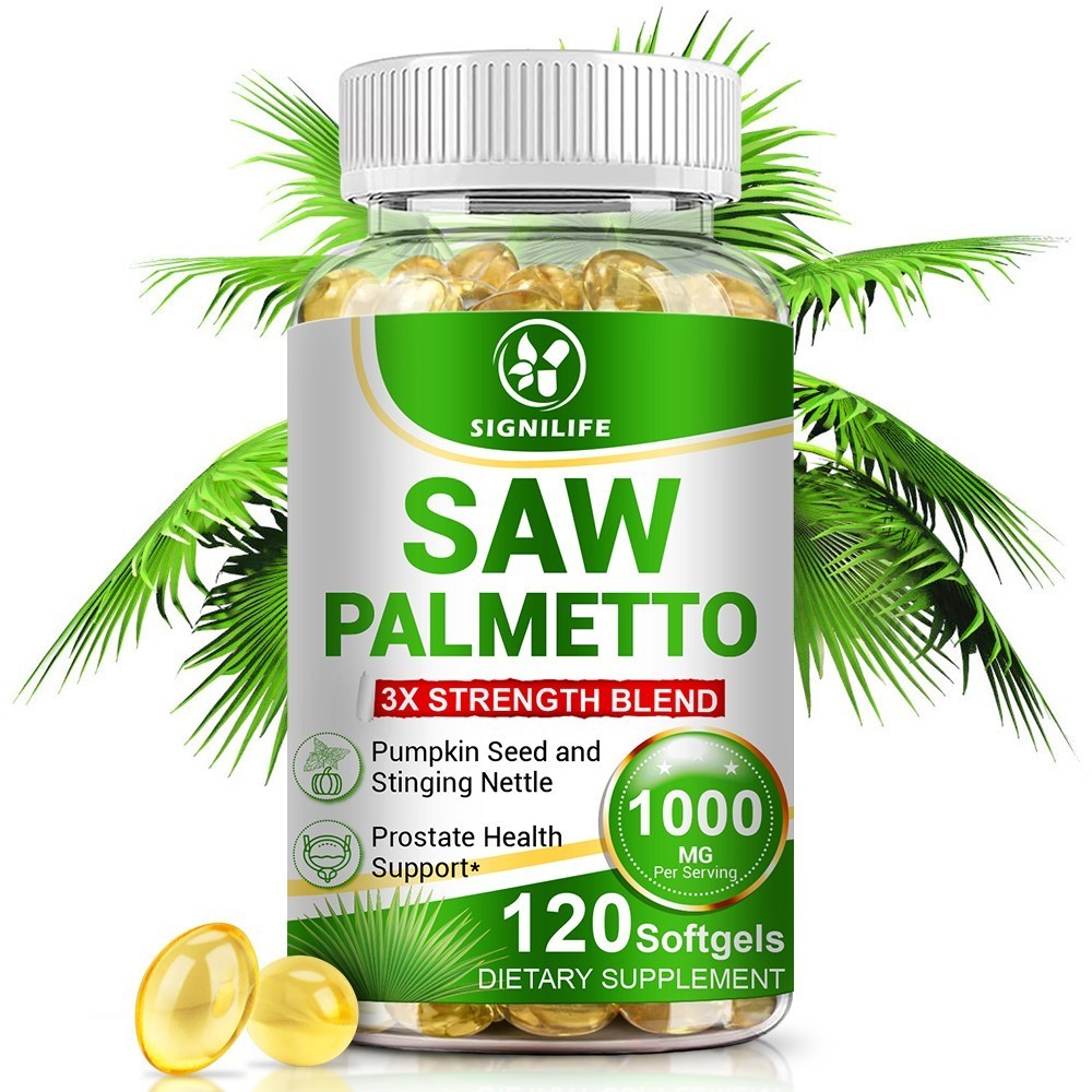 120 Softgels Saw Palmetto Extract 1000mg Prostate Supplement Urinary Men Health