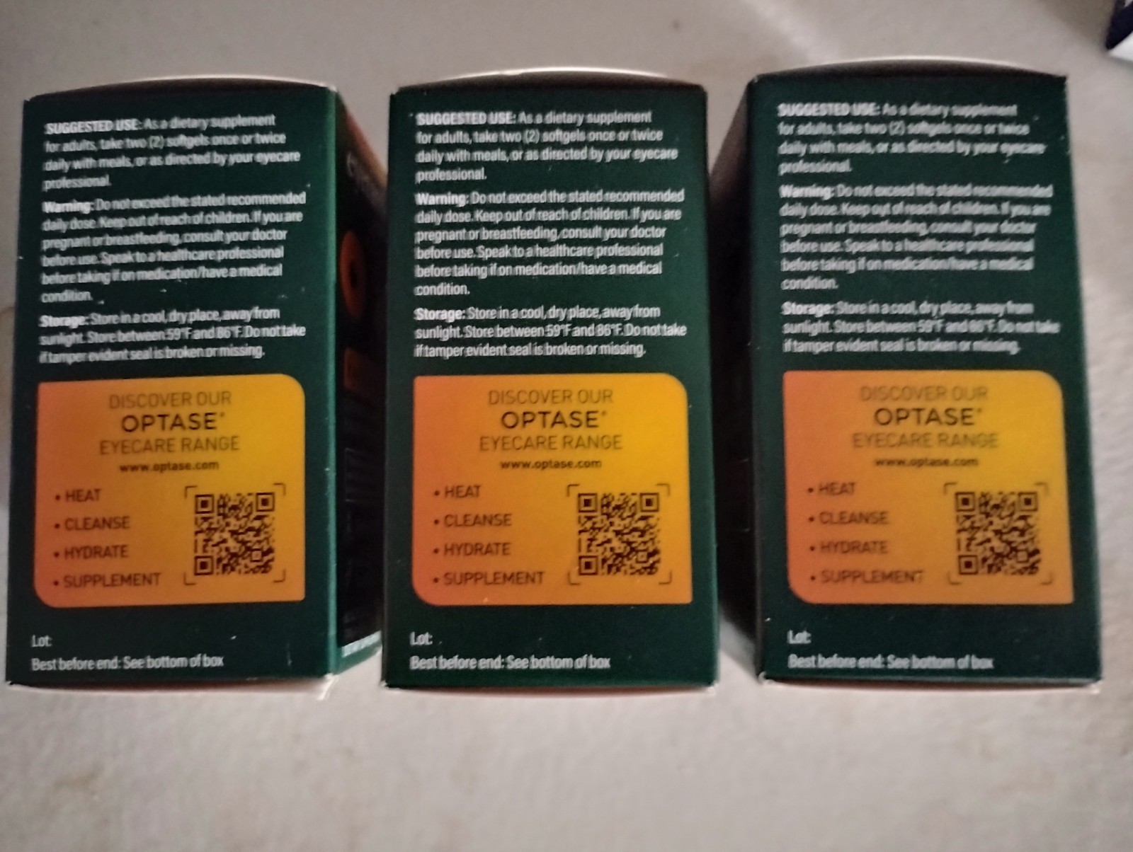 (Lot of 3) optase eyetamins quantity 60 x 3 = 180 soft gels exp. 05/31/2028