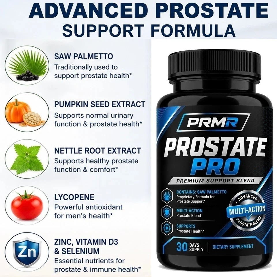 (1 Pack) Prostate Support – Reduce Frequent Urination, Stamina supplement 60ct