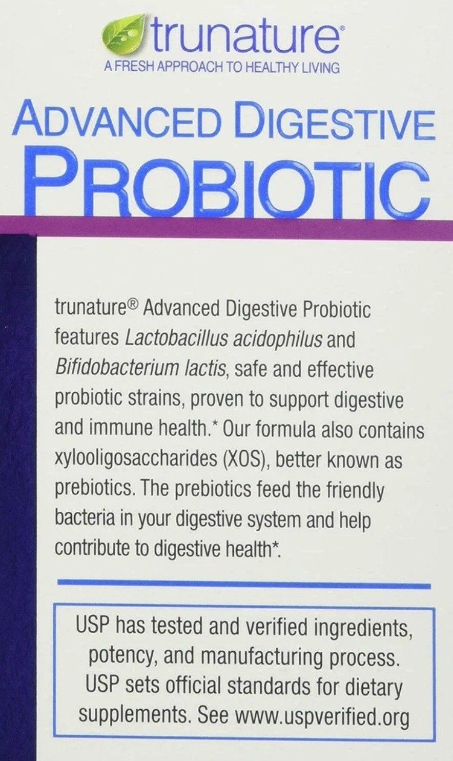 Trunature Advanced Digestive Probiotic (10 Billion cells) 100 Capsules EXP 2027