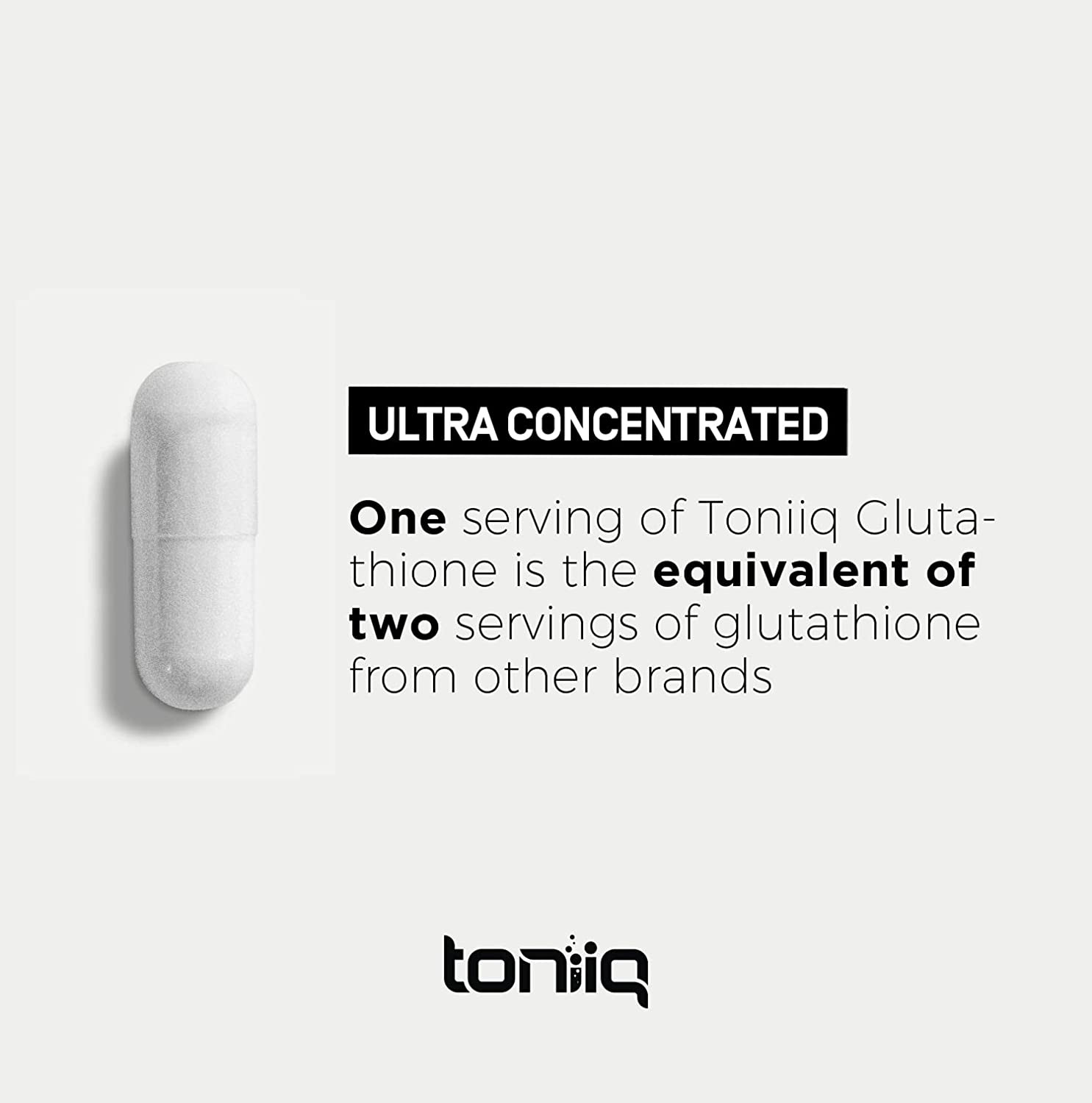 Toniiq Ultra High Strength Glutathione Capsules – 1000mg – 240 Capsules