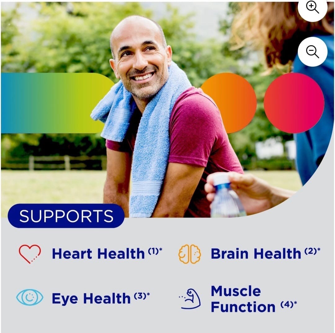 Centrum Silver Men 50+ Multivitamin 100 Tablets Heart Brain Muscle Support