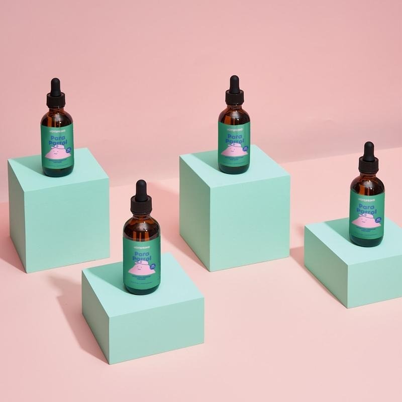 Kids Herbal Liquid Gut Support Raspberry Flavor Daily Wellness Supplement